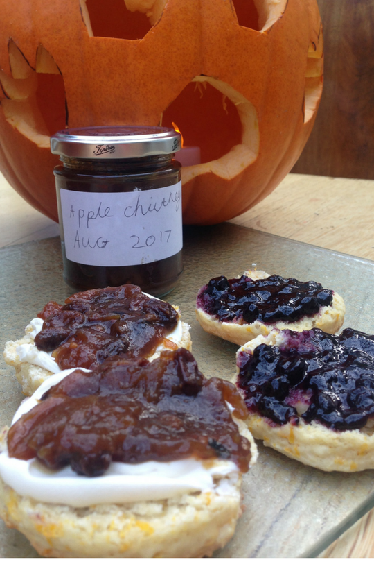 photo of scones and a pumpkin