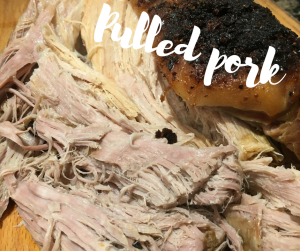 Pulled pork and Mexican sauce recipe and this week's meal plan