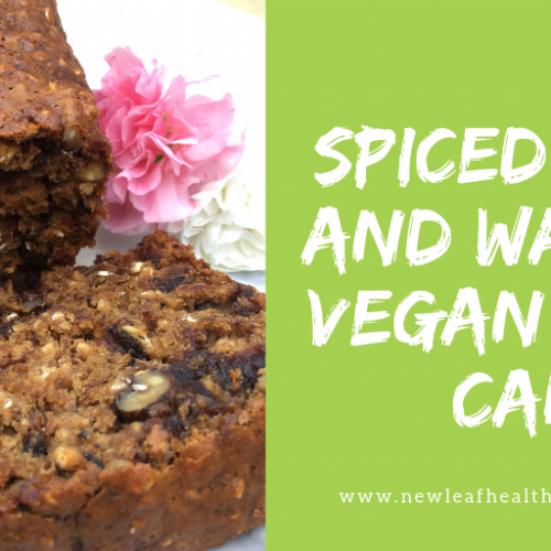 spiced date and walnut vegan loaf cake recipe