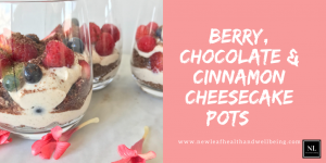 berry chocolate cinnamon cheesecake pots