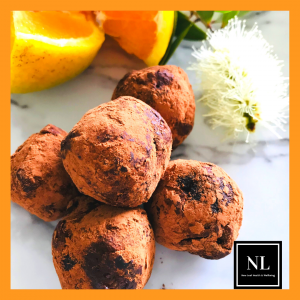 orange and apricot chocolate truffles