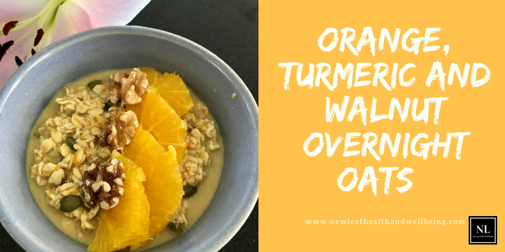 orange turmeric walnut overnight oats
