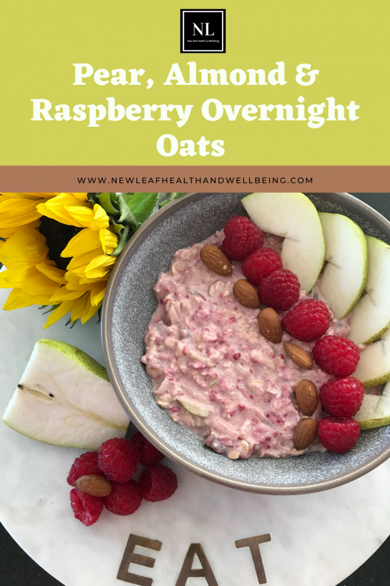 pear almond raspberry overnight oats