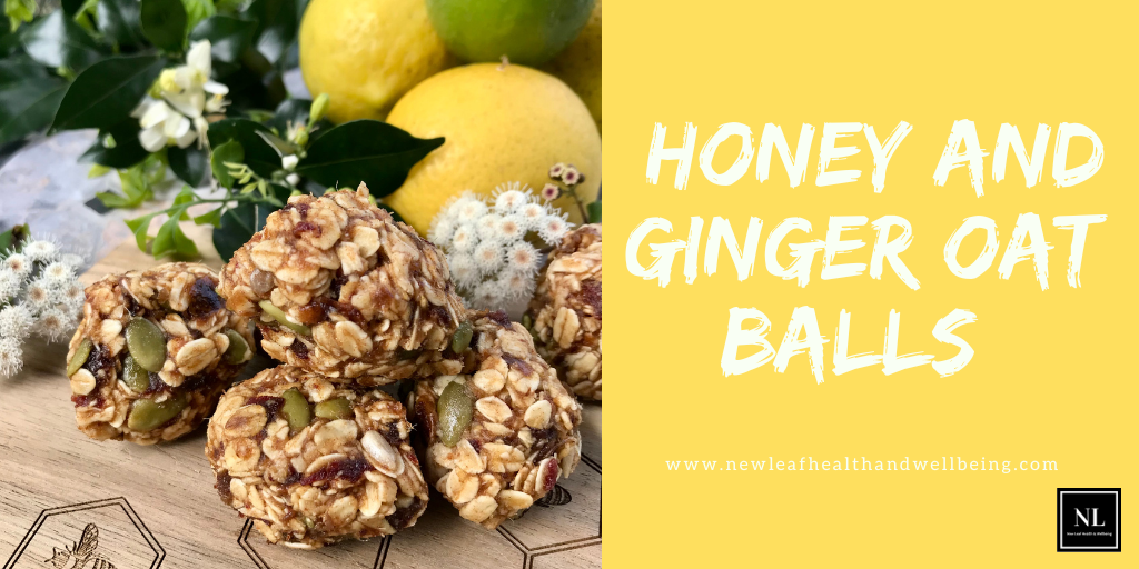 honey and ginger oat balls