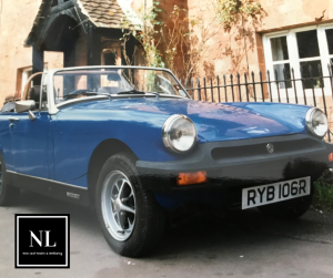 MG midget and country cottage