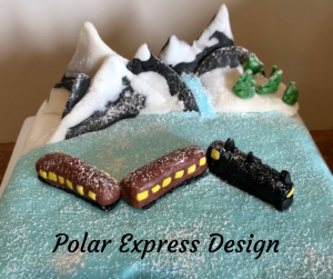 Christmas cake Polar Express design